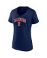 Фото #3 товара Women's Navy Illinois Fighting Illini Evergreen Campus V-Neck T-shirt