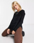 Фото #1 товара ONLY textured crew neck jumper in black