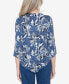 ფოტო #3 პროდუქტის Petite Classics Elegant Flower Top with Necklace