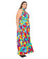 Фото #3 товара Plus Size Arroyo Halter Neck Maxi Dress in Abstract Print