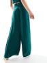 ASOS DESIGN wide leg co-ord trouser in dark green