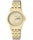 ფოტო #1 პროდუქტის Women's Gold-Tone Stainless Steel Bracelet Watch 27mm EQ0603-59P