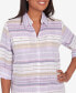 Фото #5 товара Charm School Women's Horizontal Stripe Button Down Top