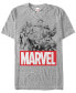 Marvel Men's Comic Collection Line Art Group Shot Short Sleeve T-Shirt Серый, L - фото #2