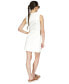 Фото #3 товара Women's Frayed-Neck Denim Sleeveless Dress