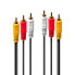 Фото #4 товара Lindy Audio Video Cable 3x phono 1m - 3 x RCA - Male - 3 x RCA - Male - 1 m - Black - Red - White - Yellow