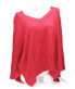 JJ Basics 132646 Womens Pink Fuchsia V-Neck Sweater Pullover Size X-Small