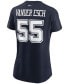 ფოტო #4 პროდუქტის Women's Leighton Vander Esch Navy Dallas Cowboys Name and Number T-shirt