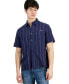 Фото #1 товара Men's Boxi Textured Stripe Short-Sleeve Button-Down Shirt