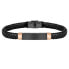 Фото #1 товара SECTOR Herren Armband BANDY BR. BLK BRAIDED LEATHER BLK+RG TAG