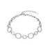 Modern silver bracelet with zircons AGB780/21