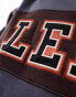 Lee varsity logo chest panel oversized hoodie in dusty navy