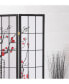 Фото #4 товара Black Japanese 4-Panel Screen Room Divider, Plum Blossom