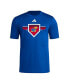 Фото #2 товара Men's Royal Kansas Jayhawks 2023/24 AEROREADY Homeland Plate Pregame T-Shirt