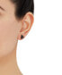 ფოტო #2 პროდუქტის Onyx Trillium Flower Stud Earrings in 14k Gold