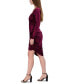 Фото #2 товара Women's Velvet Asymmetric-Hem Dress
