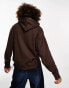 COLLUSION Unisex hoodie with applique in brown