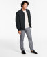 Фото #6 товара Men's Stretch Zip-Front Zip-Pocket Bomber Jacket