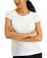 ფოტო #8 პროდუქტის Women's Stretch Knit Cowl-Neck Short-Sleeve Top