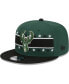 ფოტო #1 პროდუქტის Men's Hunter Green Milwaukee Bucks Banded Stars 9FIFTY Snapback Hat