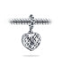 ფოტო #3 პროდუქტის Filigree Heart Shape Dangle Charm Bead For Women Sterling Silver Fits European Bracelet