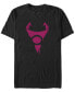 Men's Nickelodeon Invader Zim Irken Symbol Purple Spray Paint Stencil Short Sleeve T-Shirt