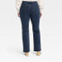 Фото #4 товара Women's High-Rise Vintage Bootcut Jeans - Universal Thread Dark Blue 0