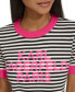 Фото #4 товара Women's Striped Crewneck Logo Sweater