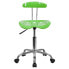 Фото #3 товара Vibrant Apple Green And Chrome Swivel Task Chair With Tractor Seat