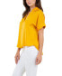 Women's Solid Textured Satin-like Top with Collar