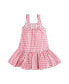 Little Girls Nova Punch Check and Tie Tye Dress