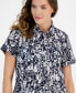 ფოტო #3 პროდუქტის Women's Tiki Print Cotton Button-Front Shirt