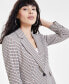Фото #3 товара Women's Plaid One-Button Blazer, Created for Macy's