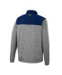 Фото #1 товара Men's Gray, Navy Illinois Fighting Illini Putter Herringbone Full-Zip Jacket