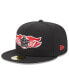 ფოტო #1 პროდუქტის Men's Black Rochester Red Wings Authentic Collection Alternate Logo 59FIFTY Fitted Hat