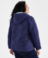 Фото #2 товара Plus Size Quilted Hooded Jacket, Created for Macy's