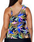 Фото #3 товара Trendy Plus Size Marita One-Shoulder Tankini Top