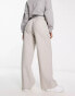 ASOS DESIGN pull on trouser in grey stripe