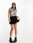 Фото #2 товара Weekday Annie metallic tank top in dark grey