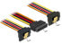Delock 60145 - 0.15 m - SATA I - SATA 15-pin - Male/Female - Black - Orange - Red - Yellow - Straight