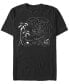 Men's Stitch Surf Line Art Short Sleeve T-Shirt