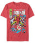 Фото #2 товара Marvel Men's Iron Man Invincible Premier Issue Comic Book Cover, Short Sleeve T-shirt