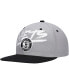 Фото #1 товара Men's Gray, Black Brooklyn Nets Hardwood Classics Soul Transcript Snapback Hat