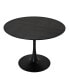 Фото #1 товара 42.13" Modern Round Dining Table, Four Patchwork Tabletops With Black Solid Wood