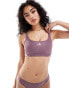 Adidas Performance 3-stripes bikini set in purple Schattenfeige/rosa Funke, W28 - фото #1