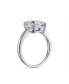 Classic Timeless Simple 2.5CT Rectangle Brilliant Emerald Cut AAA CZ Promise Solitaire Engagement Ring For Women Thin Band .925 Sterling Silver