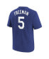 Big Boys Freddie Freeman Royal Los Angeles Dodgers Home Player Name and Number T-shirt