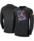 ფოტო #4 პროდუქტის Men's Black Phoenix Suns Courtside Max 90 Vintage-Like Wash Statement Edition Long Sleeve T-shirt