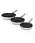 Фото #1 товара Stainless Steel 3 Piece Foodi NeverStick Stainless Bundle Fry Pan Set