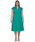 ფოტო #1 პროდუქტის Plus Size V-Neck Short-Sleeve A-Line Dress